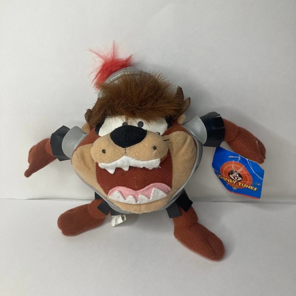 Looney Tunes Taz Tasmanian Devil Knight Tags Warner Brothers Plush Vintage - Picture 7 of 8